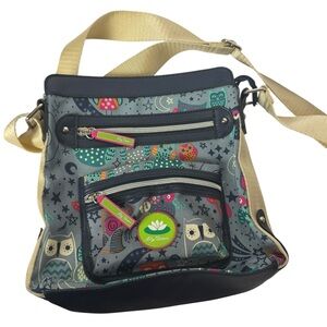 Lily Bloom Owl Print Crossbody Messenger Bag – Eco Friendly‎
